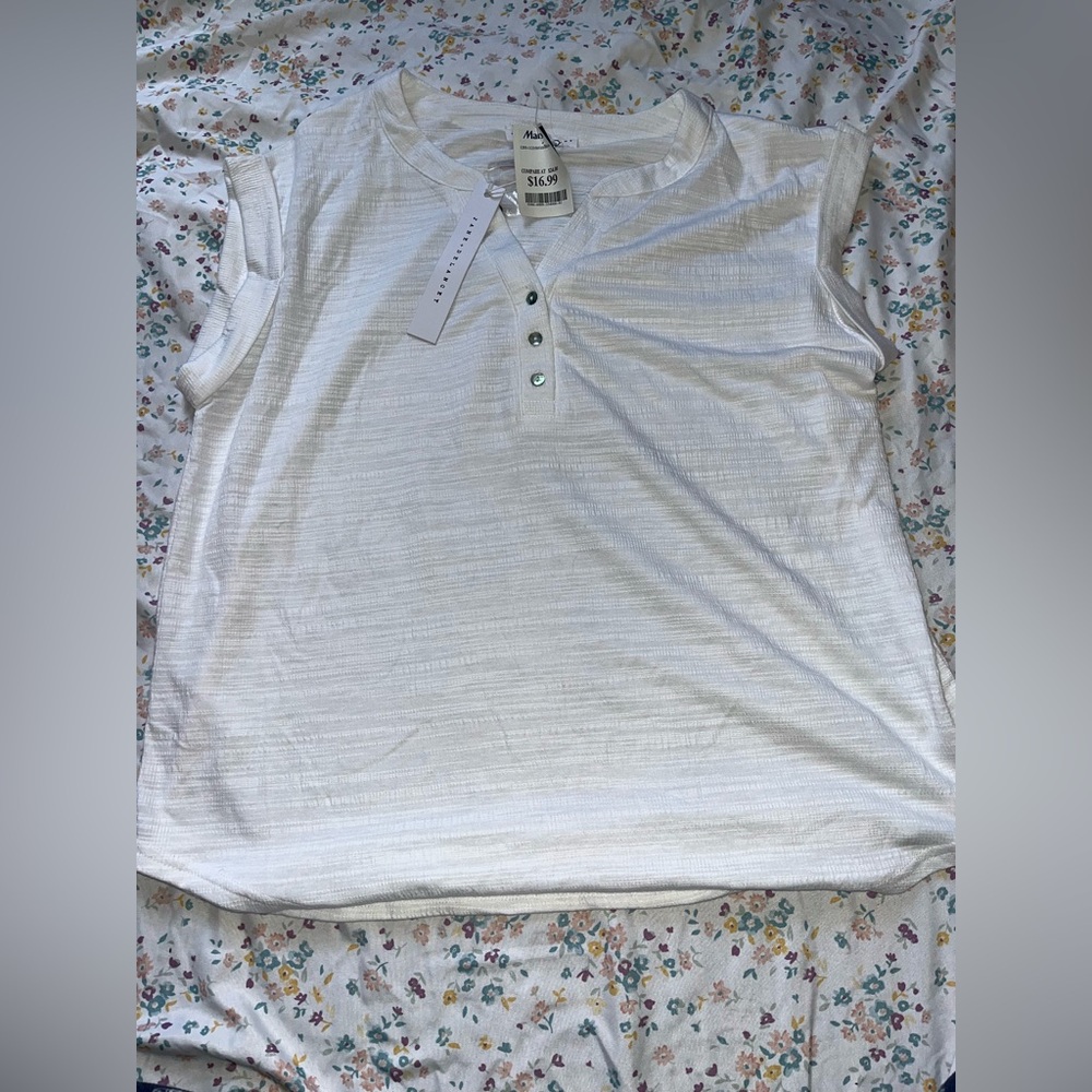 Jane and Delancey White Sleeveless Top